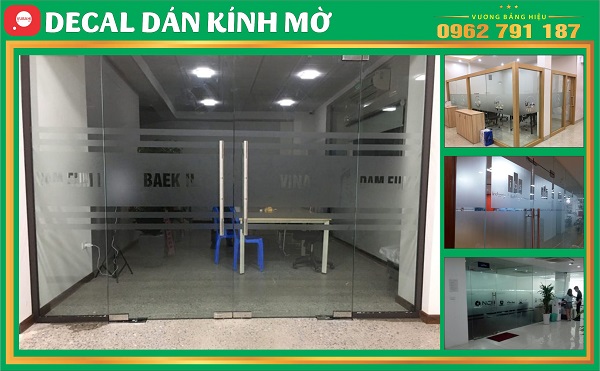 Decal dán kính mờ văn phòng công ty đổi mới không gian làm việc