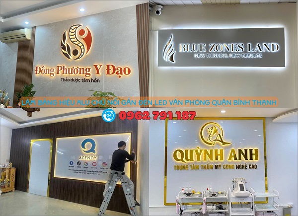 làm bảng hiệu alu chữ nổi văn phòng quận bình thạnh