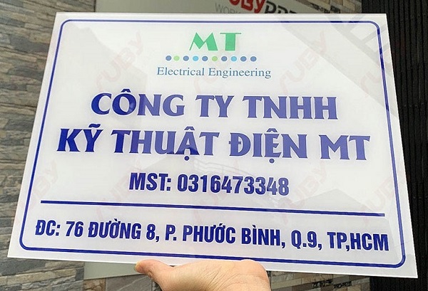 Làm Bảng Hiệu Công Ty Quận Bình Thạnh | 60 Mẫu Bảng Mica - Số Nhà Đẹp-48