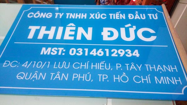 Làm Bảng Hiệu Công Ty Quận Bình Thạnh | 60 Mẫu Bảng Mica - Số Nhà Đẹp-50