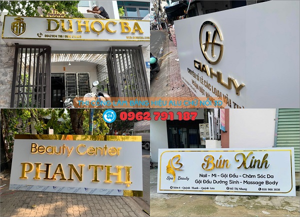 thi công làm bảng hiệu alu chữ nổi quận bình thạnh