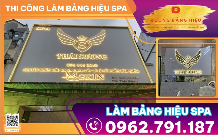 Làm Bảng Hiệu Spa Đẹp Độc Lạ Hút Khách Hàng Chu Văn An Quận Bình Thạnh